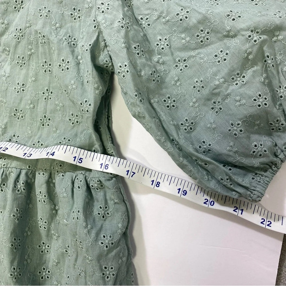 Lola May Green Sage Puff Sleeves Square Neck Dress NWT Size 10 - Picture 13 of 13